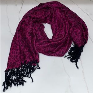 Pink/Purple & Black Leopard Scarf 🧣